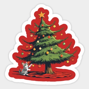 Christmas Cat Sticker